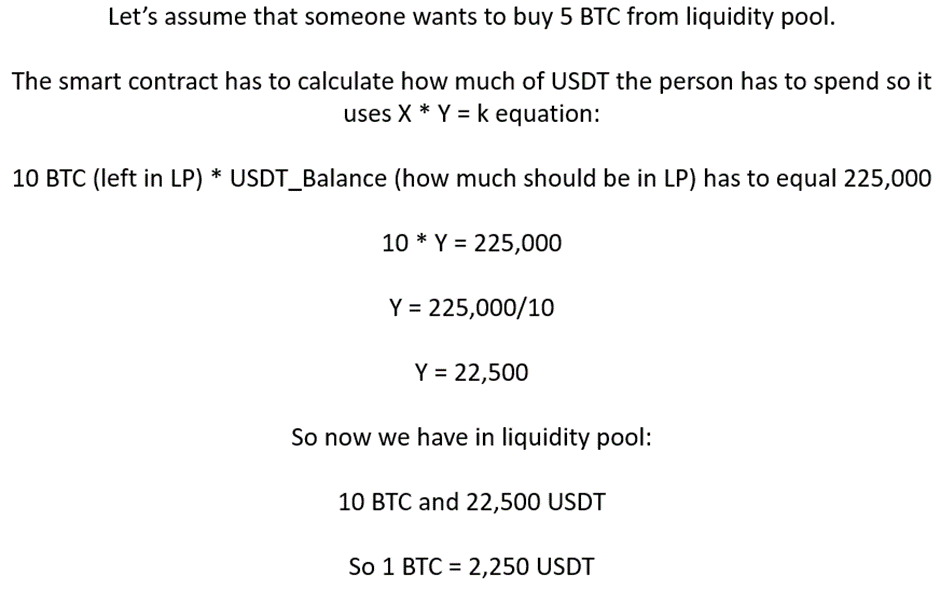 Liquidity pool calculation